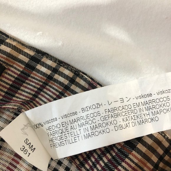 BNWT Zara Plaid Tie-Front Midi Skirt SIZE L - Picture 14 of 14